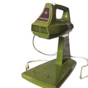 VTG 70s WARING 6 Speed Kitchen Mixer + Base Retro Avocado Green